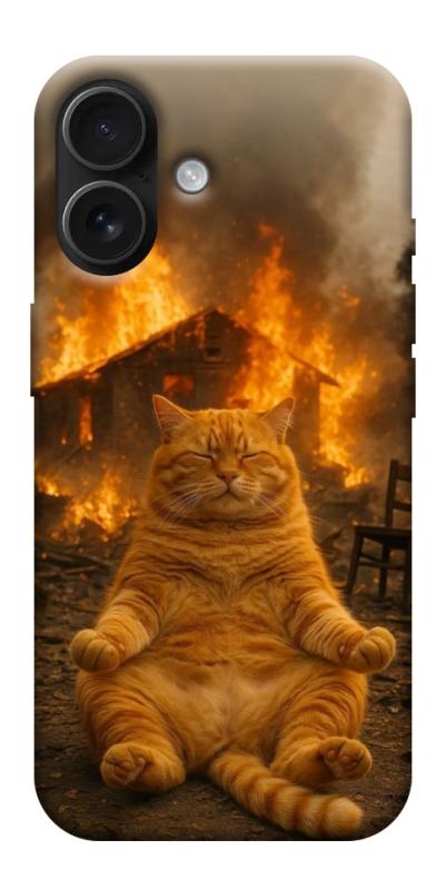 Чехол itsPrint Burning cat для Apple iPhone 17 (6.3"), животные, купить оптом с доставкой