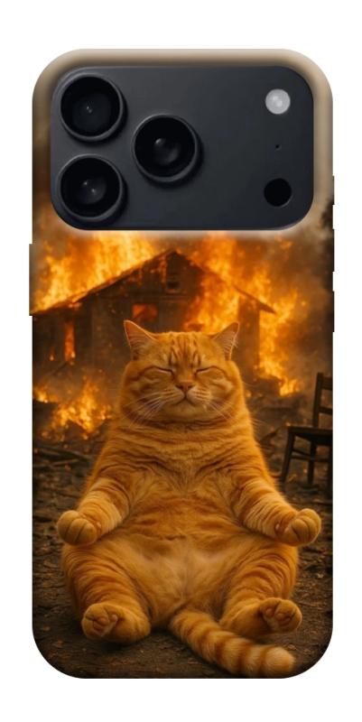 Чехол itsPrint Burning cat для Apple iPhone 17 Pro Max (6.9"), животные, купить оптом с доставкой