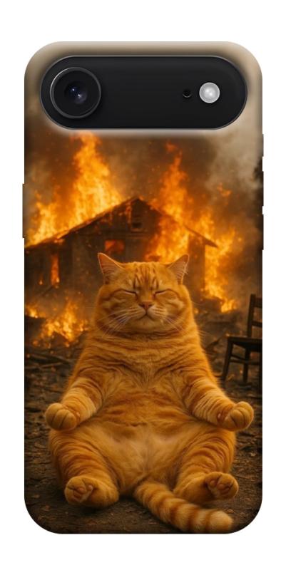 Чехол itsPrint Burning cat для Apple iPhone 17 Air (6.5"), животные, купить оптом с доставкой