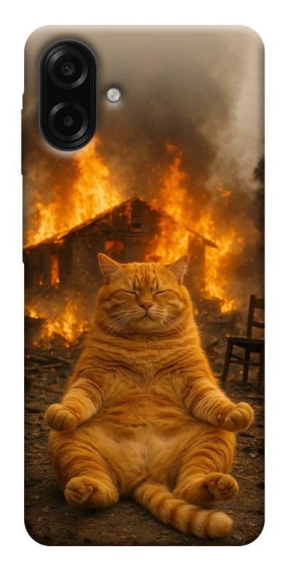 Чехол itsPrint Burning cat для Samsung Galaxy A07, животные, купить оптом с доставкой