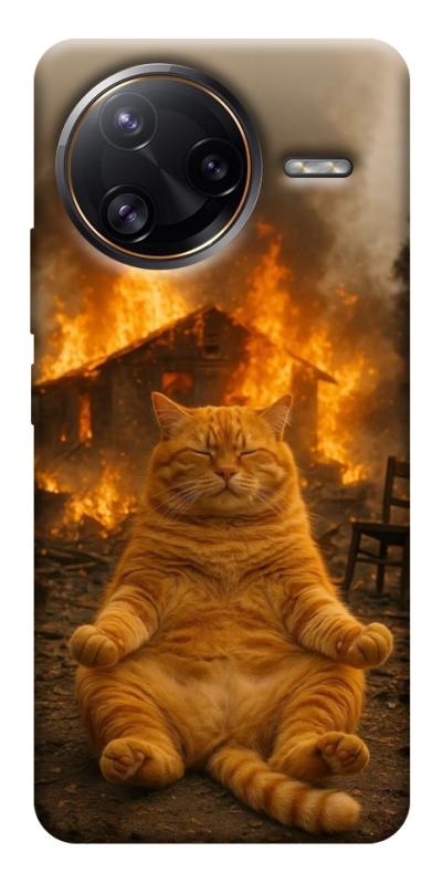 Чехол itsPrint Burning cat для Xiaomi Poco F7, животные, купить оптом с доставкой