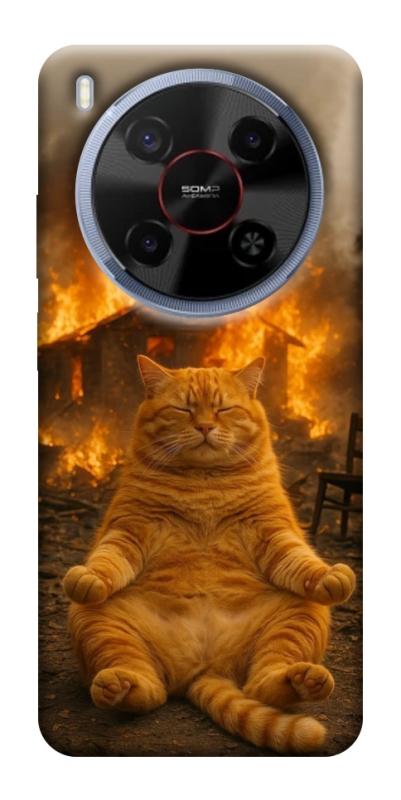 Чехол itsPrint Burning cat для ZTE Nubia V70 Max, животные, купить оптом с доставкой
