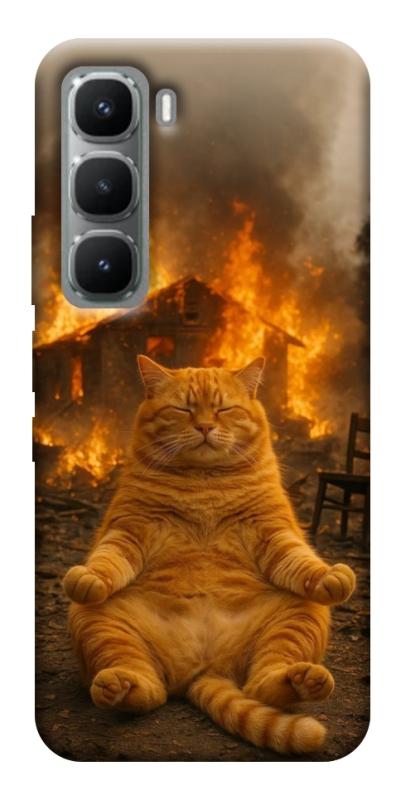 Чехол itsPrint Burning cat для Infinix Hot 60 Pro, животные, купить оптом с доставкой