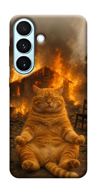 Чохол itsPrint Burning cat для Samsung Galaxy S26, тварини, купити оптом з доставкою
