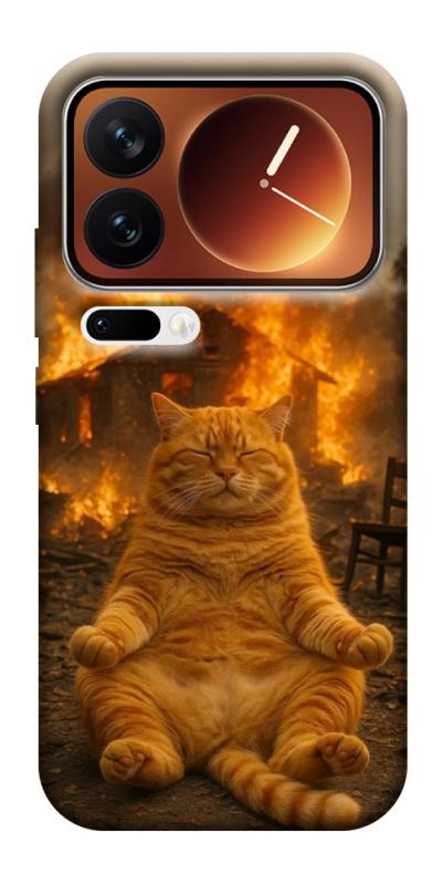 Чехол itsPrint Burning cat для Xiaomi 17 Pro Max, животные, купить оптом с доставкой