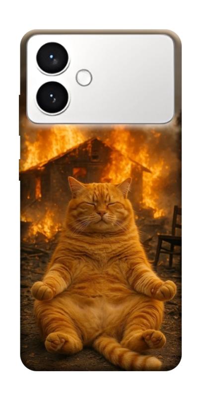 Чехол itsPrint Burning cat для Samsung Galaxy S26+, животные, купить оптом с доставкой