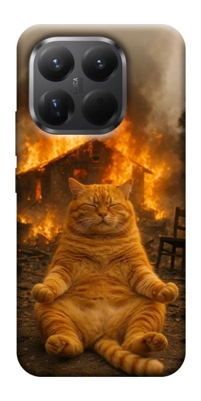Чехол itsPrint Burning cat для Xiaomi 15T Pro, животные, купить оптом с доставкой