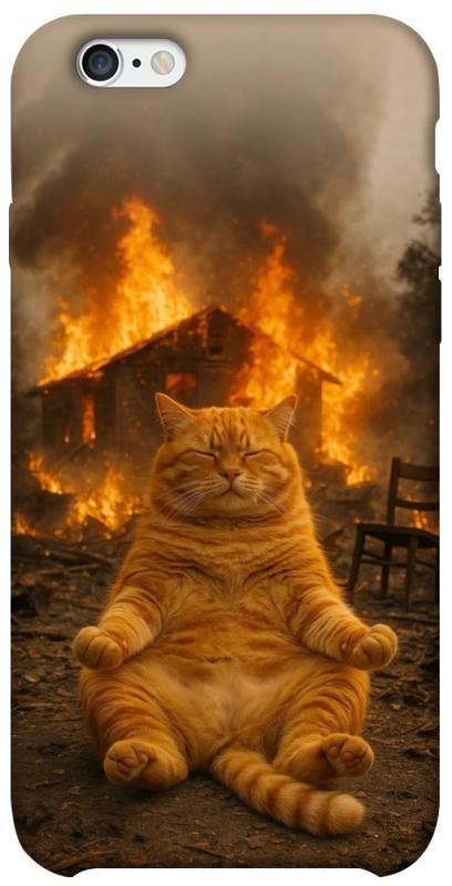 Чехол itsPrint Burning cat для Apple iPhone 6/6s (4.7"), животные, купить оптом с доставкой