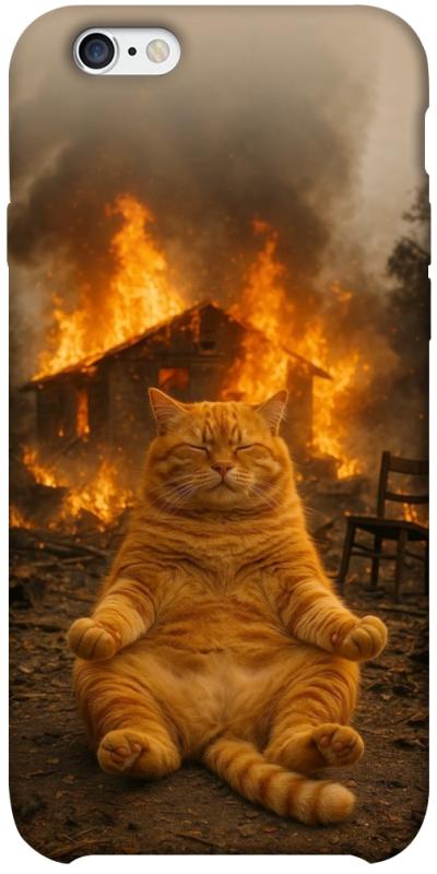 Чехол itsPrint Burning cat для Apple iPhone 6/6s plus (5.5"), животные, купить оптом с доставкой