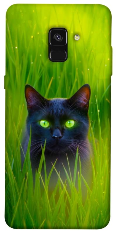 Чехол itsPrint Cat in the grass для Samsung A530 Galaxy A8 (2018), животные, купить оптом с доставкой
