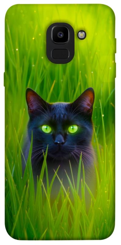 Чехол itsPrint Cat in the grass для Samsung J600F Galaxy J6 (2018), животные, купить оптом с доставкой