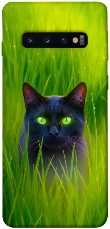 Чехол itsPrint Cat in the grass для Samsung Galaxy S10, животные, купить оптом с доставкой