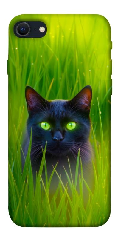 Чехол itsPrint Cat in the grass для Apple iPhone SE (2020), животные, купить оптом с доставкой