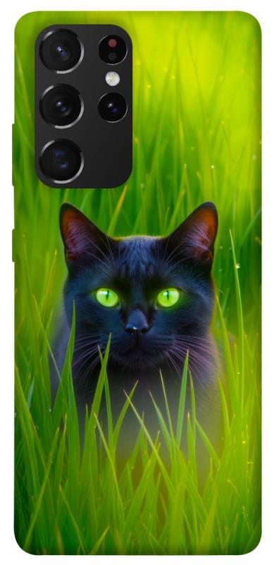 Чехол itsPrint Cat in the grass для Samsung Galaxy S21 Ultra, животные, купить оптом с доставкой