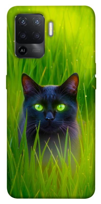 Чехол itsPrint Cat in the grass для Oppo Reno 5 Lite, животные, купить оптом с доставкой