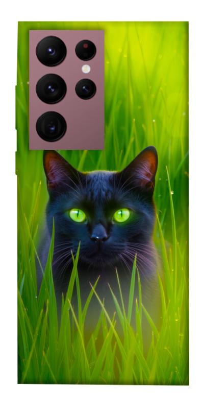 Чехол itsPrint Cat in the grass для Samsung Galaxy S22 Ultra, животные, купить оптом с доставкой