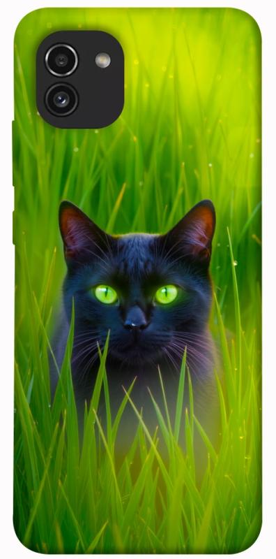 Чохол itsPrint Cat in the grass для Samsung Galaxy A03, тварини, купити оптом з доставкою