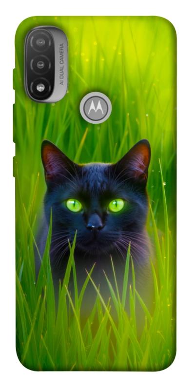 Чехол itsPrint Cat in the grass для Motorola Moto E20, животные, купить оптом с доставкой