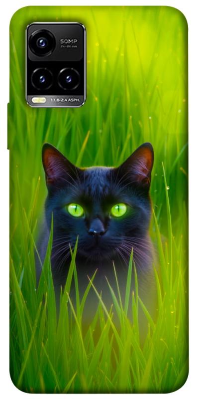Чехол itsPrint Cat in the grass для Vivo Y21 / Y33s, животные, купить оптом с доставкой
