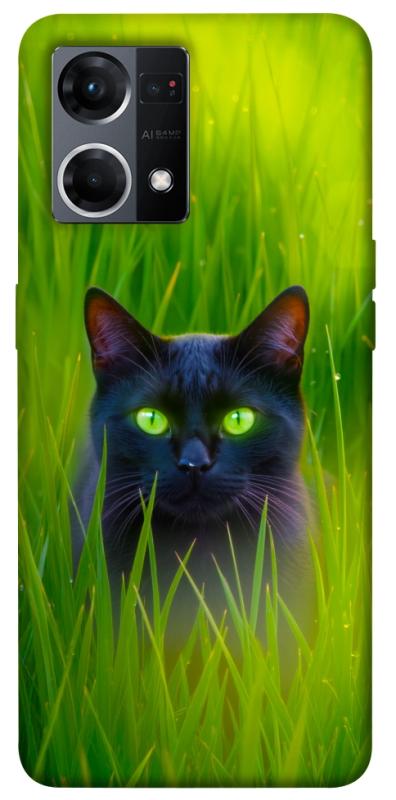 Чехол itsPrint Cat in the grass для Oppo Reno 7 4G, животные, купить оптом с доставкой