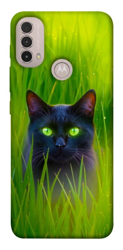 Чехол itsPrint Cat in the grass для Motorola Moto E40, животные, купить оптом с доставкой
