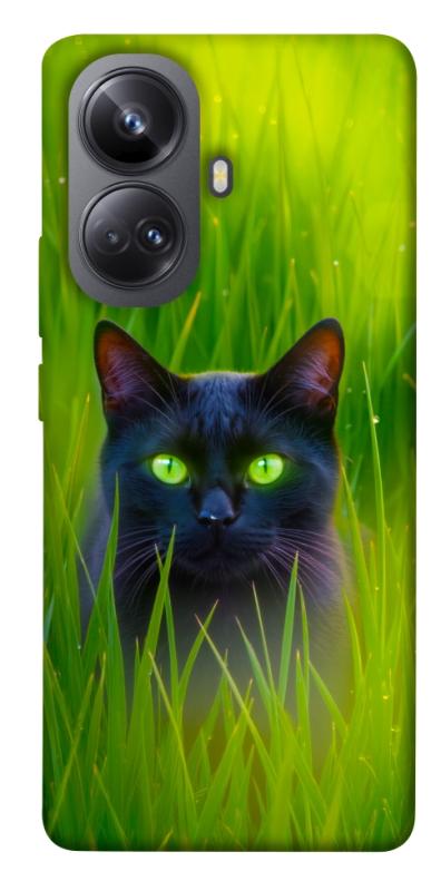 Чехол itsPrint Cat in the grass для Realme 10 Pro+, животные, купить оптом с доставкой