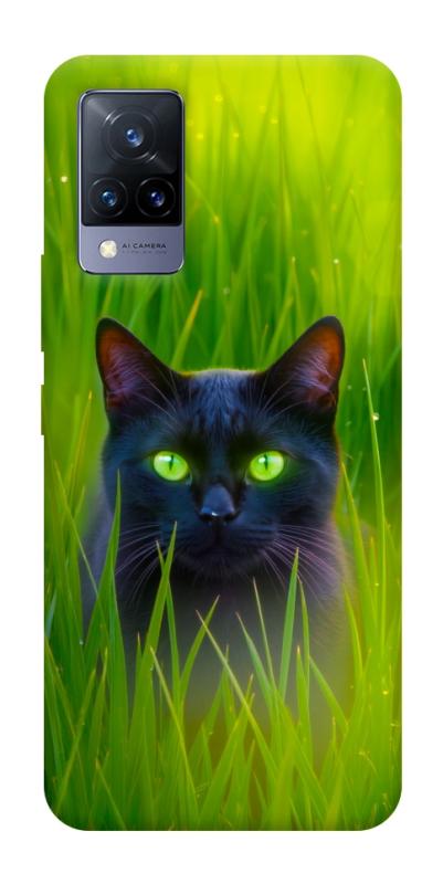 Чохол itsPrint Cat in the grass для Vivo V21, тварини, купити оптом з доставкою