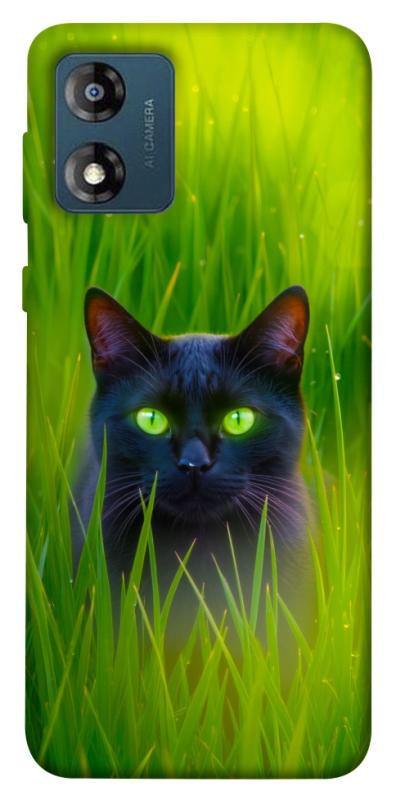Чехол itsPrint Cat in the grass для Motorola Moto E13, животные, купить оптом с доставкой