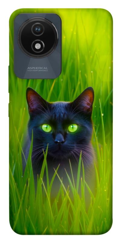Чехол itsPrint Cat in the grass для Vivo Y02, животные, купить оптом с доставкой