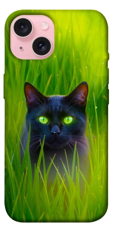 Чохол itsPrint Cat in the grass для Apple iPhone 15 (6.1"), тварини, купити оптом з доставкою
