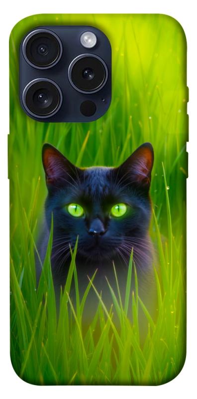 Чехол itsPrint Cat in the grass для Apple iPhone 15 Pro (6.1"), животные, купить оптом с доставкой