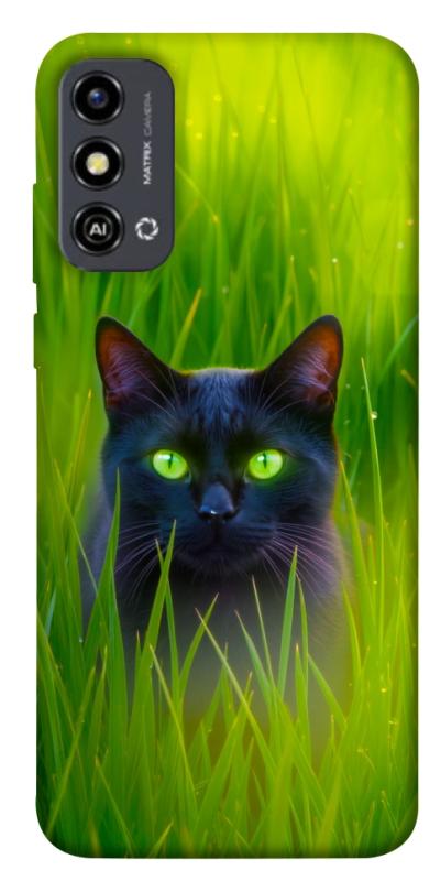 Чехол itsPrint Cat in the grass для ZTE Blade A53, животные, купить оптом с доставкой