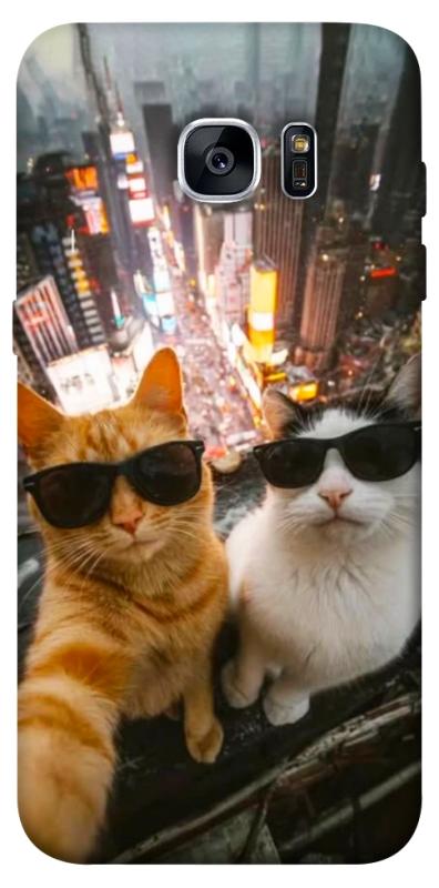 Чехол itsPrint Cool cats city для Samsung G935F Galaxy S7 Edge, животные, купить оптом с доставкой