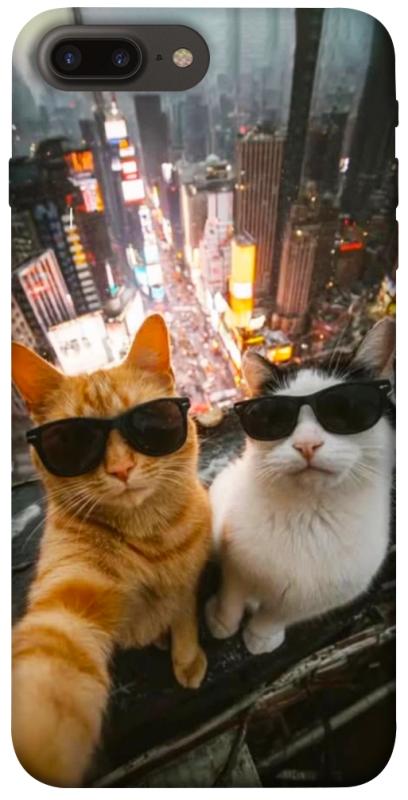 Чехол itsPrint Cool cats city для Apple iPhone 7 plus / 8 plus (5.5"), животные, купить оптом с доставкой