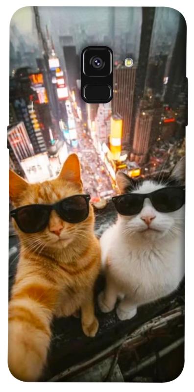 Чехол itsPrint Cool cats city для Samsung A530 Galaxy A8 (2018), животные, купить оптом с доставкой