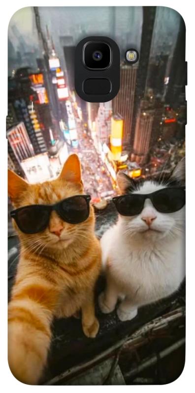 Чехол itsPrint Cool cats city для Samsung J600F Galaxy J6 (2018), котики, купить оптом с доставкой