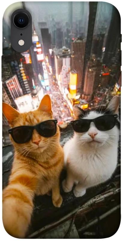 Чехол itsPrint Cool cats city для Apple iPhone XR (6.1"), животные, купить оптом с доставкой