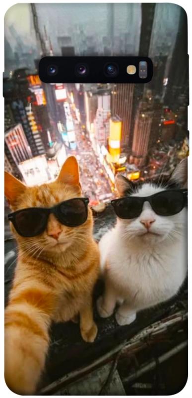 Чехол itsPrint Cool cats city для Samsung Galaxy S10, котики, купить оптом с доставкой