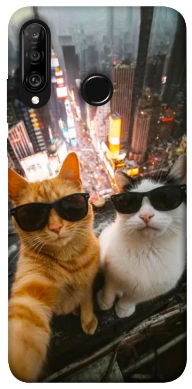 Чохол itsPrint Cool cats city для Huawei P30 lite, котики, купити оптом з доставкою