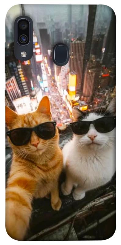 Чохол itsPrint Cool cats city для Samsung Galaxy A20 / A30, котики, купити оптом з доставкою