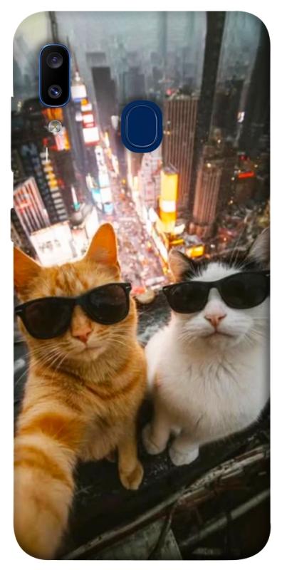 Чехол itsPrint Cool cats city для Samsung Galaxy A20 / A30, котики, купить оптом с доставкой