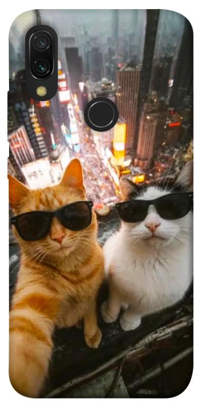 Чехол itsPrint Cool cats city для Xiaomi Redmi 7, котики, купить оптом с доставкой