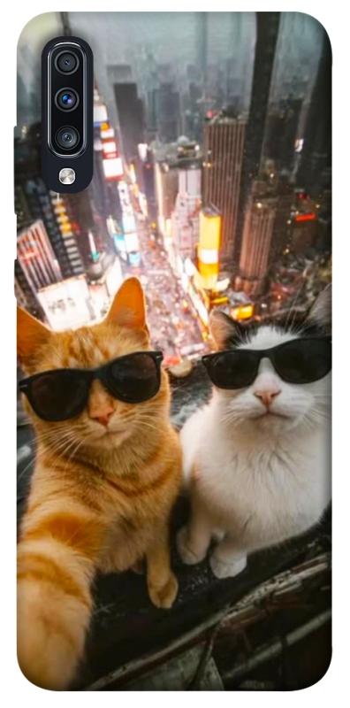 Чохол itsPrint Cool cats city для Samsung Galaxy A70 (A705F), котики, купити оптом з доставкою