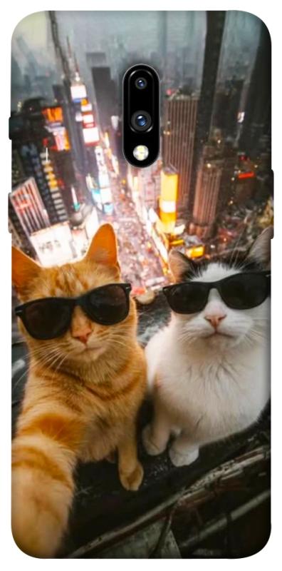 Чехол itsPrint Cool cats city для OnePlus 7, котики, купить оптом с доставкой