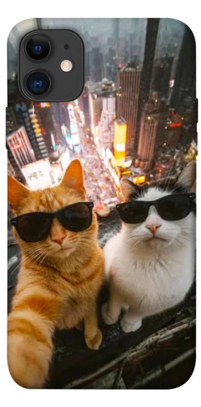 Чехол itsPrint Cool cats city для Apple iPhone 11 (6.1"), животные, купить оптом с доставкой