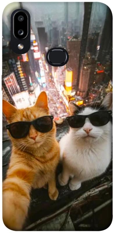 Чехол itsPrint Cool cats city для Samsung Galaxy A10s, котики, купить оптом с доставкой