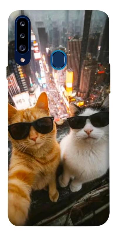 Чехол itsPrint Cool cats city для Samsung Galaxy A20s, котики, купить оптом с доставкой