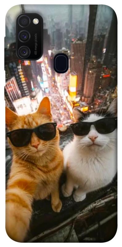 Чехол itsPrint Cool cats city для Samsung Galaxy M30s / M21, котики, купить оптом с доставкой
