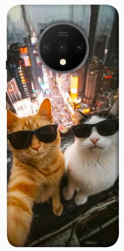 Чехол itsPrint Cool cats city для OnePlus 7T, котики, купить оптом с доставкой
