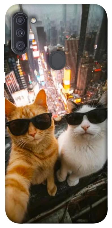 Чохол itsPrint Cool cats city для Samsung Galaxy A11, котики, купити оптом з доставкою
